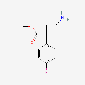 Methyl3-amino-1-(4-fluorophenyl)cyclobutane-1-carboxylate