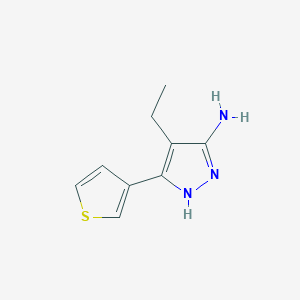 4-ethyl-3-(thiophen-3-yl)-1H-pyrazol-5-amine