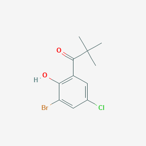 1-(3-Bromo-5-chloro-2-hydroxyphenyl)-2,2-dimethylpropan-1-one