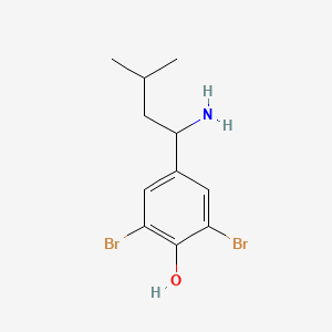 4-(1-Amino-3-methylbutyl)-2,6-dibromophenol