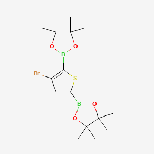 molecular formula C16H25B2BrO4S B1527167 2,2'-(3-Bromothiophene-2,5-diyl)bis(4,4,5,5-tetramethyl-1,3,2-dioxaborolane) CAS No. 942070-04-4