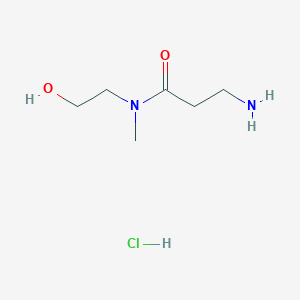 molecular formula C6H15ClN2O2 B1527178 3-Amino-N-(2-hydroxyethyl)-N-methylpropanamide hydrochloride CAS No. 1220033-46-4