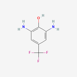 molecular formula C7H7F3N2O B15271781 2,6-Diamino-4-(trifluoromethyl)phenol 