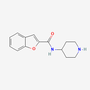 molecular formula C14H16N2O2 B15271790 N-(Piperidin-4-yl)-1-benzofuran-2-carboxamide 