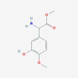 molecular formula C10H13NO4 B15271809 Methyl 2-amino-2-(3-hydroxy-4-methoxyphenyl)acetate 