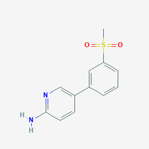 molecular formula C12H12N2O2S B1527182 5-(3-Méthanesulfonylphényl)pyridin-2-amine CAS No. 1314987-83-1