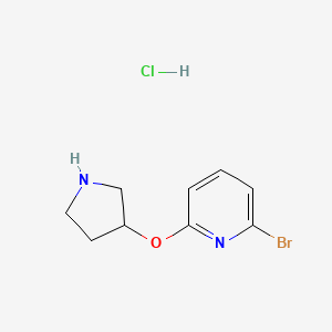 molecular formula C9H12BrClN2O B1527184 2-Bromo-6-(pyrrolidin-3-yloxy)pyridine hydrochloride CAS No. 1220016-36-3