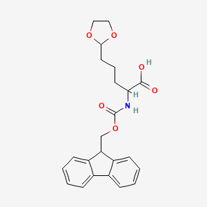 5-(1,3-Dioxolan-2-yl)-2-({[(9H-fluoren-9-yl)methoxy]carbonyl}amino)pentanoic acid