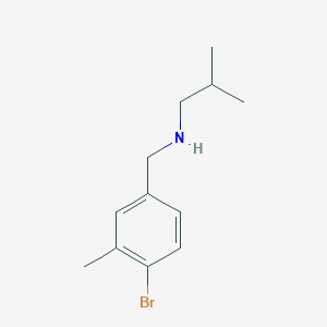 molecular formula C12H18BrN B15271850 [(4-Bromo-3-methylphenyl)methyl](2-methylpropyl)amine 