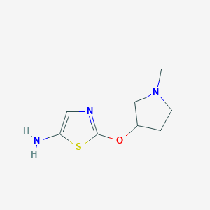 molecular formula C8H13N3OS B15271855 2-[(1-Methylpyrrolidin-3-yl)oxy]-1,3-thiazol-5-amine 