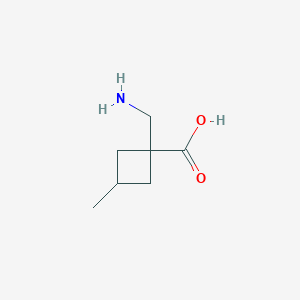 molecular formula C7H13NO2 B15271876 1-(Aminomethyl)-3-methylcyclobutane-1-carboxylic acid 