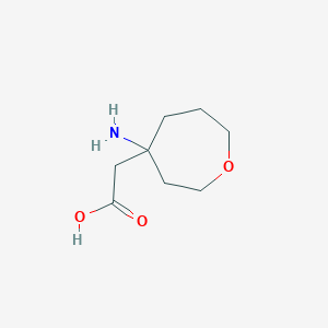 molecular formula C8H15NO3 B15271916 2-(4-Aminooxepan-4-yl)acetic acid 