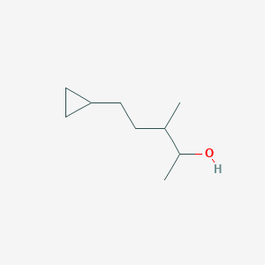 molecular formula C9H18O B15271920 5-Cyclopropyl-3-methylpentan-2-ol 