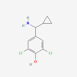 molecular formula C10H11Cl2NO B15271944 4-[Amino(cyclopropyl)methyl]-2,6-dichlorophenol 