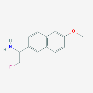 molecular formula C13H14FNO B15271982 2-Fluoro-1-(6-methoxynaphthalen-2-yl)ethan-1-amine 