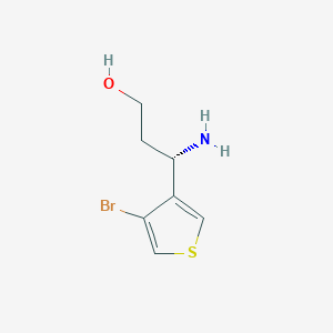 molecular formula C7H10BrNOS B15271999 (3S)-3-Amino-3-(4-bromo(3-thienyl))propan-1-OL 