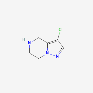 molecular formula C6H8ClN3 B15272003 3-Chloro-4H,5H,6H,7H-pyrazolo[1,5-a]pyrazine 