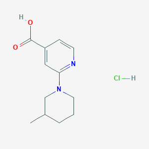 molecular formula C12H17ClN2O2 B15272015 2-(3-Methylpiperidin-1-YL)pyridine-4-carboxylic acid hydrochloride CAS No. 1187931-48-1