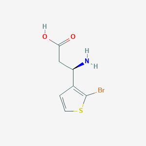 molecular formula C7H8BrNO2S B15272052 (3R)-3-Amino-3-(2-bromothiophen-3-YL)propanoic acid 