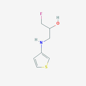 molecular formula C7H10FNOS B15272071 1-Fluoro-3-[(thiophen-3-yl)amino]propan-2-ol 