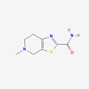 molecular formula C8H11N3OS B15272077 5-Methyl-4H,5H,6H,7H-[1,3]thiazolo[5,4-c]pyridine-2-carboxamide 