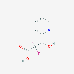 molecular formula C8H7F2NO3 B15272113 2,2-Difluoro-3-hydroxy-3-(pyridin-2-YL)propanoic acid 