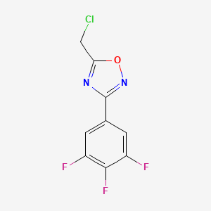 molecular formula C9H4ClF3N2O B1527212 5-(Chloromethyl)-3-(3,4,5-trifluorophenyl)-1,2,4-oxadiazole CAS No. 1251321-78-4