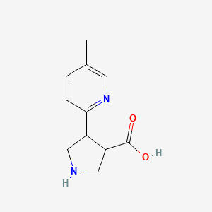 molecular formula C11H14N2O2 B15272130 4-(5-Methylpyridin-2-yl)pyrrolidine-3-carboxylic acid 