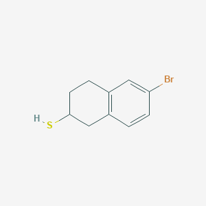 molecular formula C10H11BrS B15272151 6-Bromo-1,2,3,4-tetrahydronaphthalene-2-thiol 