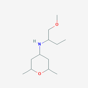 molecular formula C12H25NO2 B15272185 N-(1-Methoxybutan-2-yl)-2,6-dimethyloxan-4-amine 