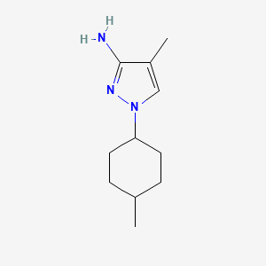 molecular formula C11H19N3 B15272196 4-Methyl-1-(4-methylcyclohexyl)-1H-pyrazol-3-amine 