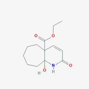 Ethyl 9a-hydroxy-2-oxo-1H,2H,4aH,5H,6H,7H,8H,9H,9aH-cyclohepta[b]pyridine-4a-carboxylate