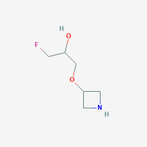 molecular formula C6H12FNO2 B15272219 1-(Azetidin-3-yloxy)-3-fluoropropan-2-ol 