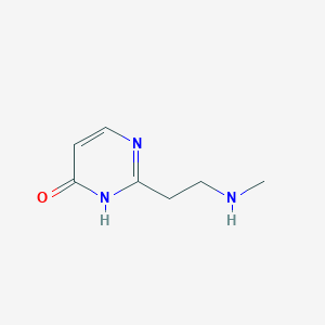 molecular formula C7H11N3O B15272220 2-[2-(Methylamino)ethyl]-3,4-dihydropyrimidin-4-one 