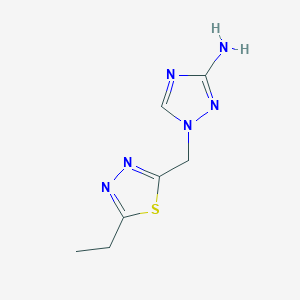 molecular formula C7H10N6S B15272228 1-[(5-Ethyl-1,3,4-thiadiazol-2-yl)methyl]-1H-1,2,4-triazol-3-amine 