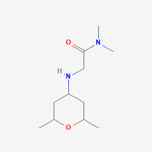 molecular formula C11H22N2O2 B15272231 2-[(2,6-Dimethyloxan-4-yl)amino]-N,N-dimethylacetamide 