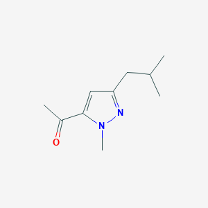 1-[1-Methyl-3-(2-methylpropyl)-1H-pyrazol-5-yl]ethan-1-one