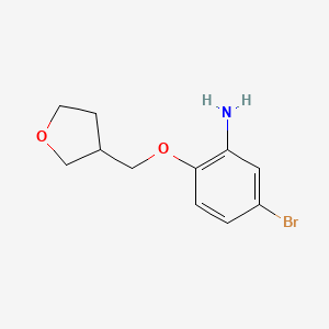 molecular formula C11H14BrNO2 B1527230 5-溴-2-[(氧杂环丙烷-3-基)甲氧基]苯胺 CAS No. 1247752-76-6