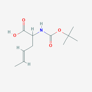 molecular formula C11H19NO4 B15272301 2-([(Tert-butoxy)carbonyl]amino)hex-4-enoicacid 