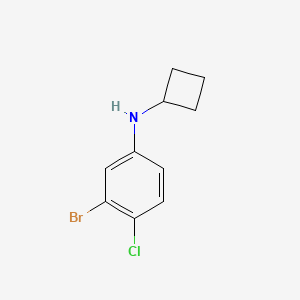 molecular formula C10H11BrClN B15272334 3-bromo-4-chloro-N-cyclobutylaniline 