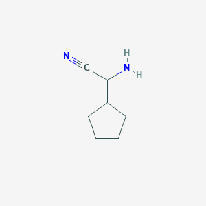 molecular formula C7H12N2 B15272341 2-Amino-2-cyclopentylacetonitrile 