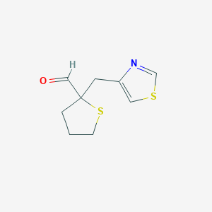 2-(1,3-Thiazol-4-ylmethyl)thiolane-2-carbaldehyde