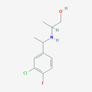 2-{[1-(3-Chloro-4-fluorophenyl)ethyl]amino}propan-1-ol