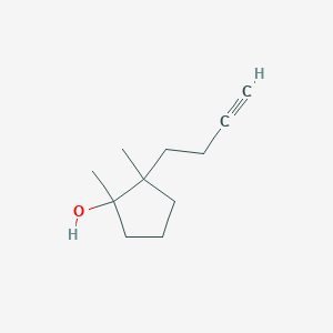 2-(But-3-yn-1-yl)-1,2-dimethylcyclopentan-1-ol