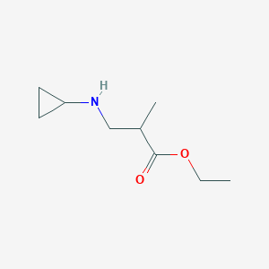 molecular formula C9H17NO2 B1527238 3-(环丙基氨基)-2-甲基丙酸乙酯 CAS No. 1249566-37-7
