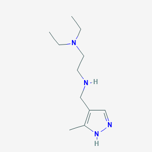 molecular formula C11H22N4 B15272415 [2-(Diethylamino)ethyl][(3-methyl-1H-pyrazol-4-yl)methyl]amine 