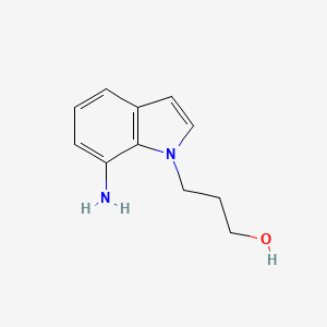 molecular formula C11H14N2O B15272432 3-(7-Amino-1H-indol-1-yl)propan-1-ol 