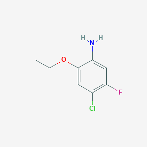 molecular formula C8H9ClFNO B15272447 4-Chloro-2-ethoxy-5-fluoroaniline 