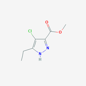 molecular formula C7H9ClN2O2 B1527246 methyl 4-chloro-5-ethyl-1H-pyrazole-3-carboxylate CAS No. 1290739-59-1