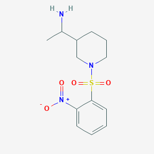 1-[1-(2-Nitrobenzenesulfonyl)piperidin-3-yl]ethan-1-amine